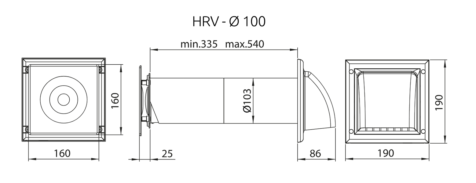 Rekuperator zraka HRV100